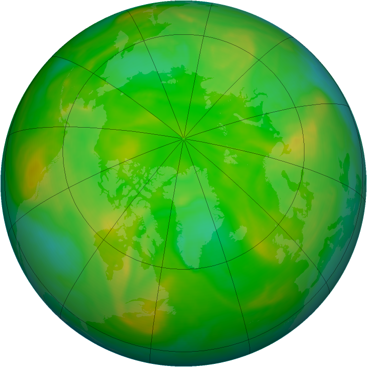 Arctic ozone map for 23 June 2007